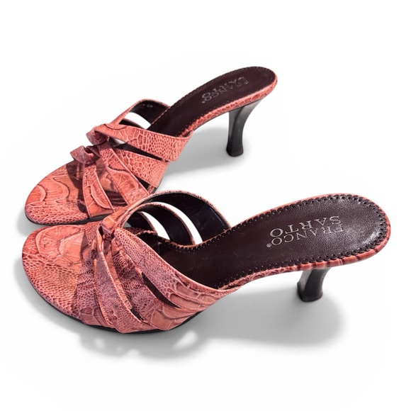Franco Sarto Shoes - Franco Sarto Coral Snake Embossed Slide Slip on Sandals Heels Women's Size 8M